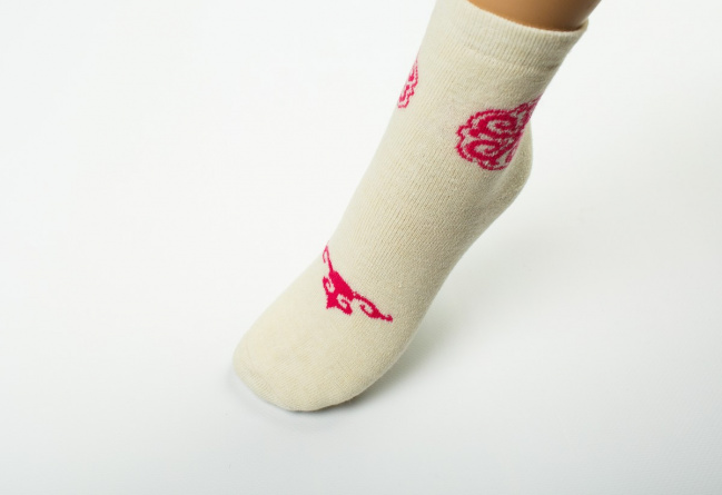 Women's socks with an ornament фото 3